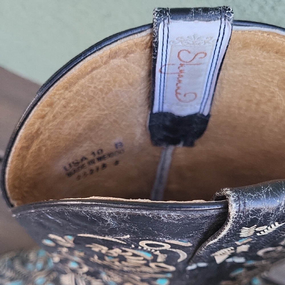 Shyanne Black and Blue Embroidered Western Boots - Picture 2 of 8